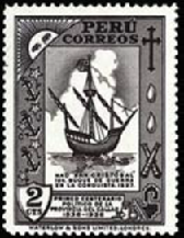 PERU #341  1936  Nueva  (sin goma)