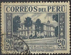 PERU #364  1937 "Palacio municipal y museo de historia"