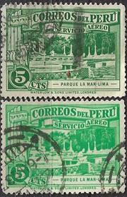 PERU #C16 - C17  1936 "Parque La Mar"