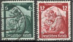 Alemania III Reich #449 - 450 1935 Serie completa
