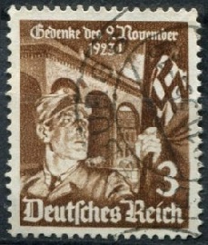 Alemania #467 1935 Scott $0.70 "12 Años del primer golpe de estado nazi"