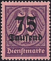Alemania #O34  1923  Nueva SG (Hinged)
