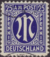 Alemania Ocupacion aliada #3N13 1945 Usada 1/3 Precio de catalogo