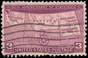 ESTADOS UNIDOS # 858 1939  USADA