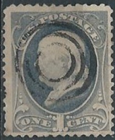 Estados Unidos  # 206  1881  USADA Scott $1.00 "B. Franklin"