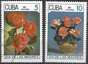 Cuba #2939 - 2940 1987 CTO "Día de las madres"