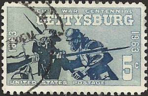 ESTADOS UNIDOS# 1180 1961 USADA "Batalla de Gettysburg"
