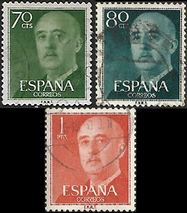 España #823 - 825   1954