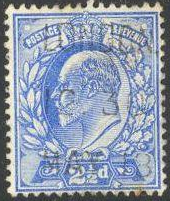 Gran Bretaña #131 1902 Perf. 14 cat. Scott $11.50 "Eduardo VII"