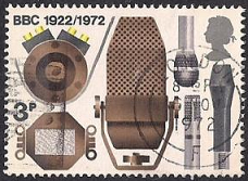 Gran Bretaña #676 1972 "50 años de la BBC"