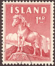 Islandia #324  1960 «Pony islandés»