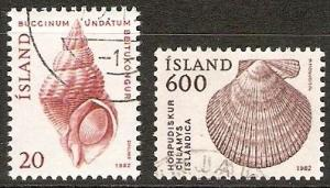 Islandia #552 - 553  1982  Serie completa