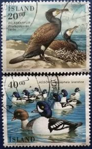 Islandia #814 - 815  1996 Serie completa "Cormorán grande y pato porrón de Barrow"