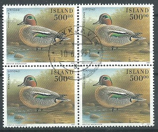 Islandia  #835  1997 bloque de 4