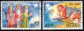 Islandia #849 - 850 1997 Serie completa  "Navidad"