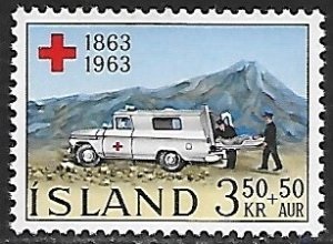 Islandia #B18  1963  Nueva NH  "Centenario de la cruz roja"