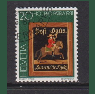 Suiza #B480  1981  "Señalización de oficina postal"