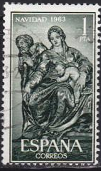 España #1196  1963  Usada  "Navidad"