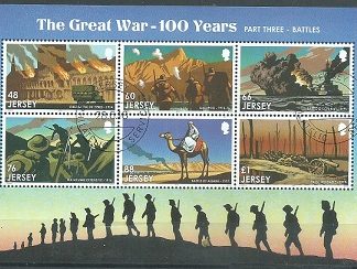 JERSEY Mi#BL138  2016  H.S.  "100 Años de la gran guerra" 1/3 Precio de catalogo