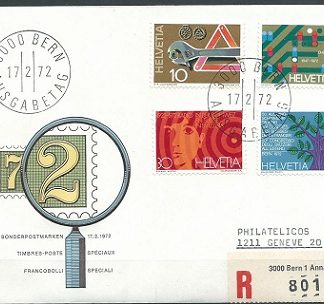 Suiza #540 - 543  F.D.C. 1972  mod1