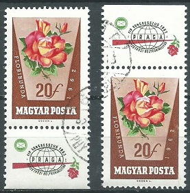 Hungria #1465 1962 con etiqueta