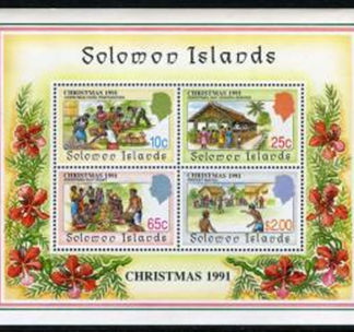 Islas Salomón #702a 1991 H.S. Nueva "Navidad"