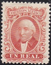 Mexico  #14   1864 Nueva (Hinged)  Scott $700.00 "Hidalgo"