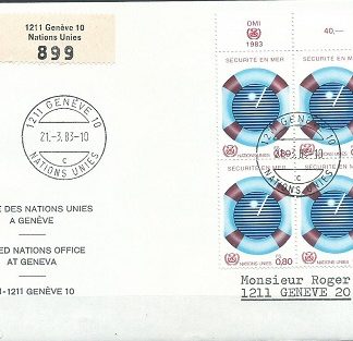 Naciones Unidas - Ginebra #115  1983 F.D.C.