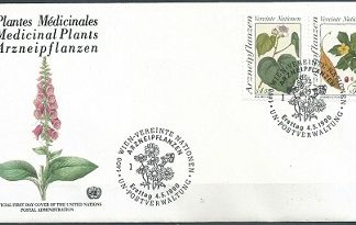 Naciones Unidas - Viena #101 - 102  1990 F.D.C. Serie completa  "Plantas medicinales"