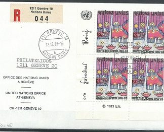 Naciones Unidas – Ginebra #119 1983 F.D.C.