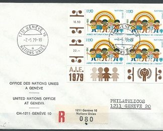 Naciones Unidas – Ginebra #85  1979 F.D.C. Cuadro