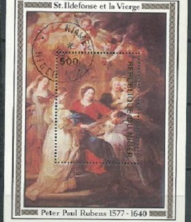 Niger #431  1978 H.S.  "La Virgen con San Ildenfonso por Rubens"