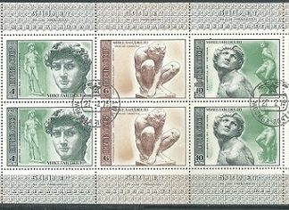 Rusia #4298a  1974  Mini bloque.   "David de Miguel Ángel"