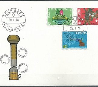 Suiza  #586 - 588   1973  F.D.C.  Serie completa