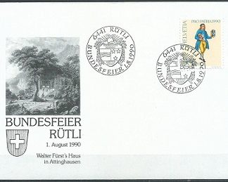 Suiza #B560  1990  F.D.C.  "Pregonero"