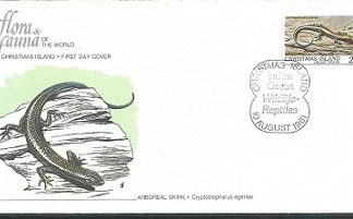 Islas Navidad #112  1981 F.D.C.  "Criptobléfaro"