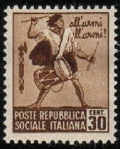 Republica Socialista Italiana #20  1944  Nueva