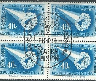 Argentina  #669  1957   Matasello P.D.E.. con goma