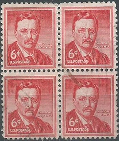 ESTADOS UNIDOS # 1039  1955  Cuadro usado "T. Roosevelt"
