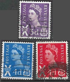 Escocia  #1 - 2 1967 y #10  1969 "Reina Isabel II"