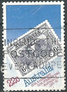 AUSTRALIA #776 1981 "50 aniversario del primer sello aéreo australiano"
