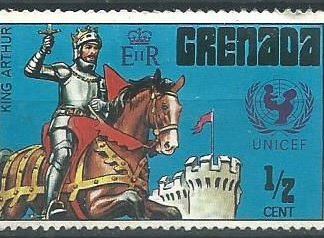 Granada #450 1972  Nueva (Hinged)  "Rey Arturo - Unicef"