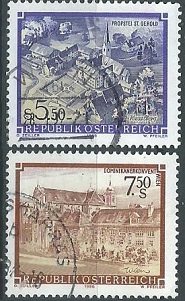 Austria #1361 y 1363 1986