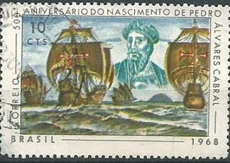 Brasil #1080  1968 "500 Años del natalicio de Pedro Álvarez Cabral"