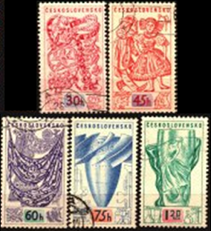 Checoslovaquia # 849 - 853 1958 Serie completa