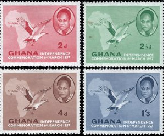 GHANA  #1 - 4  1957  Nuevas NH