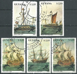 GUYANA #2353 - 2357 1990 Serie completa