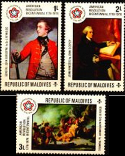 Maldivas #622 - 624 1976 Nuevas NH