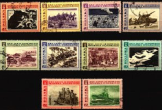 Polonia #1610 - 1619   1968  Serie completa "25 aniversario del Ejército Popular Polaco"