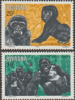 RUANDA #1158 - 1159  1983  Nuevas